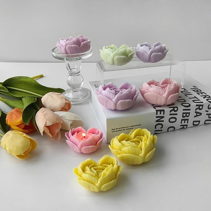 Heart Flower Silicone Mold - DIY Candles, Resin Art & Soap Making Candle Making Supplies DIY Craft Tool - SummitGH